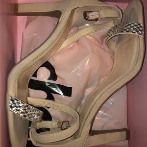 👠 Charlotte Rousse Nude Diamond High Heels 👠